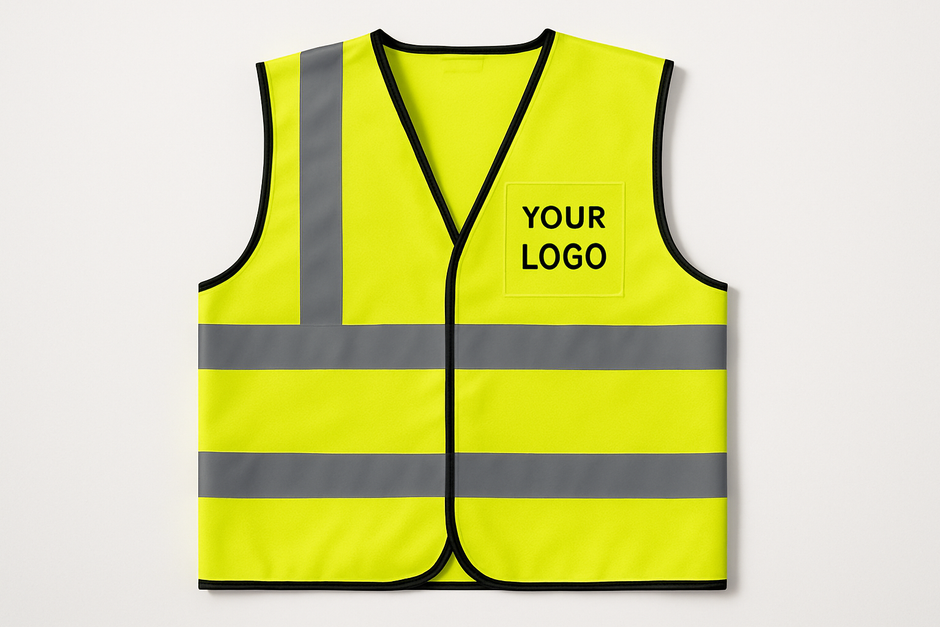 construction yellow vest with add your logo